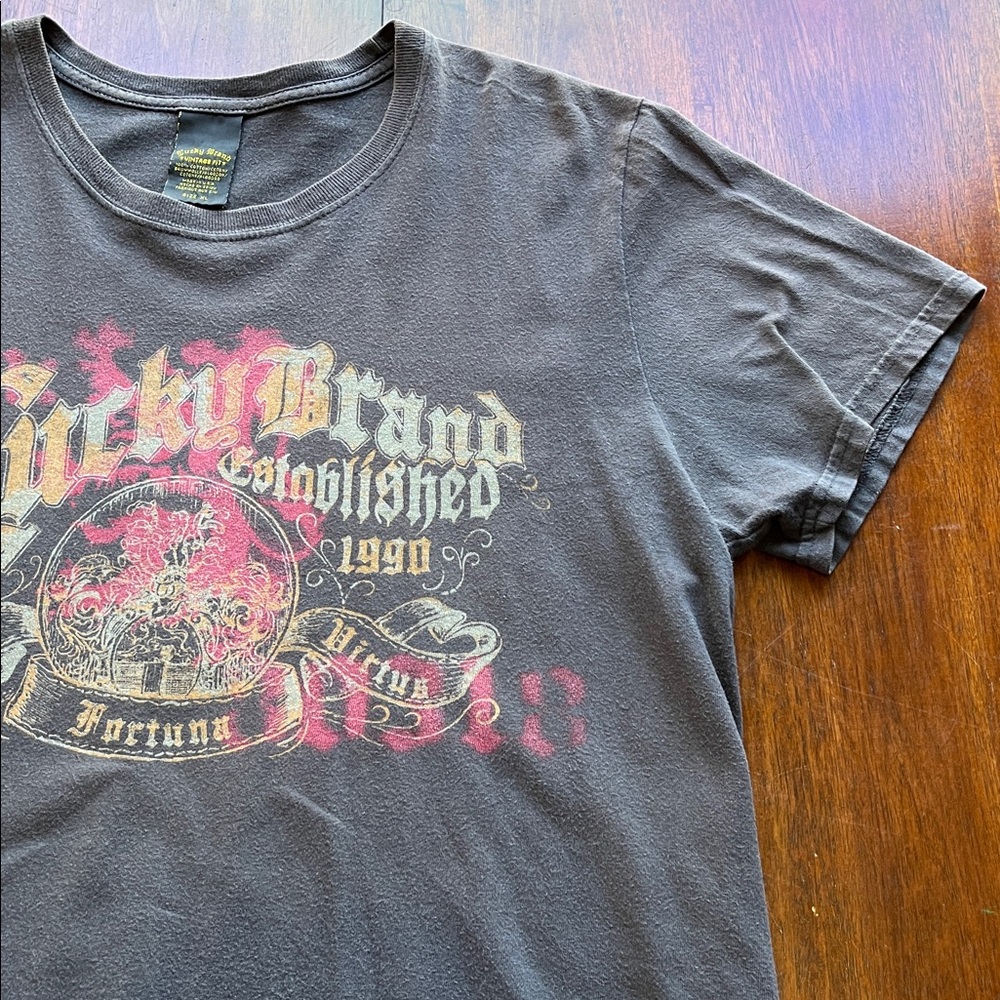 Lucky Brand Men's Black Graphic T-Shirt Size XL - Picture 4 of 13